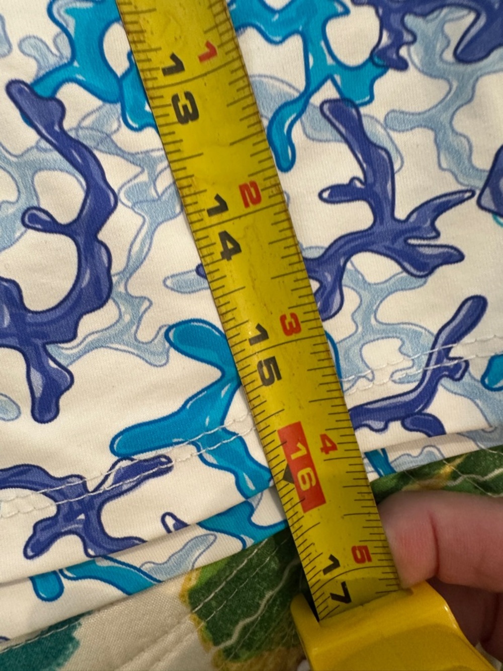 Lulu-B White Skort with Blue & Teal Coral Print - Picture 6 of 9